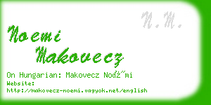 noemi makovecz business card